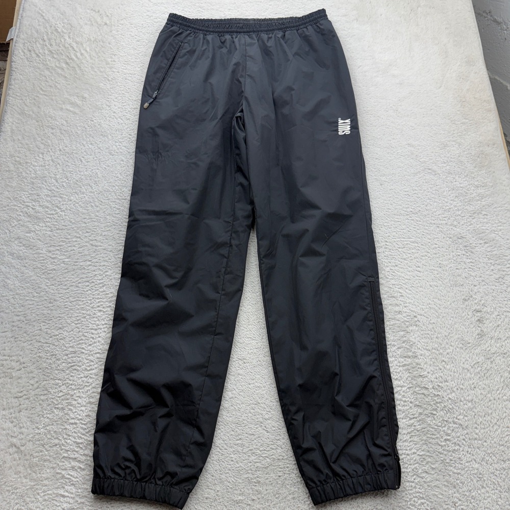 Swix Mens Black Mesh Lined Windbreaker Pants Ankle Zips Size Large Nordic Ski
